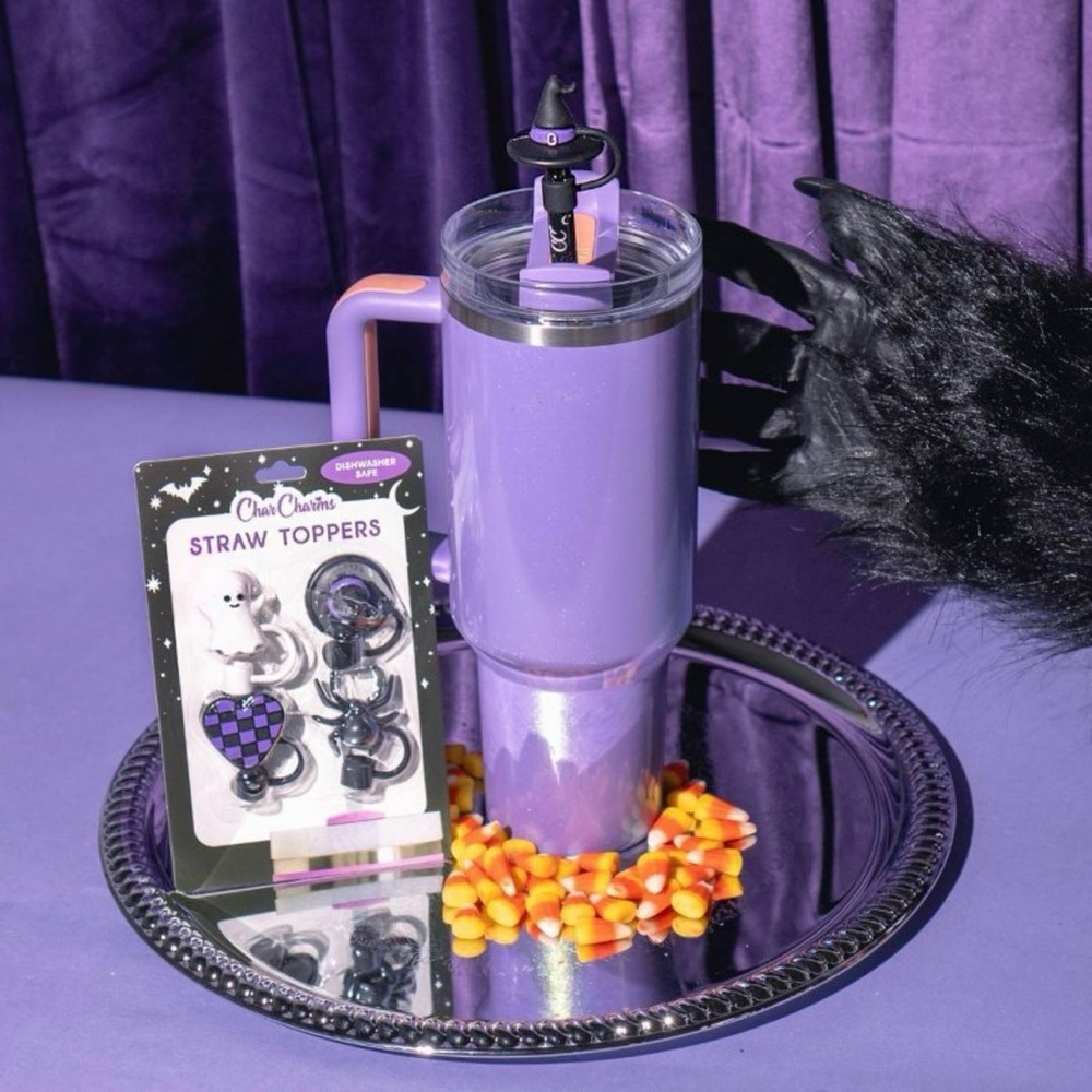 Halloween Themed 4 pack Straw Toppers for Stanley’s - Picture 3 of 5